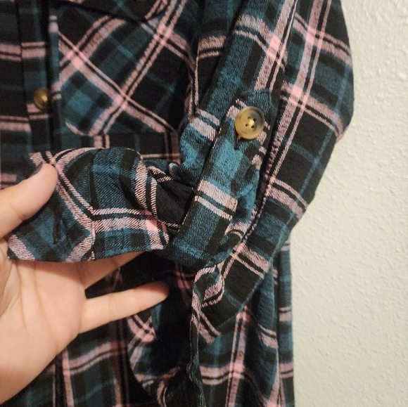 NWT Torrid flannel oversized shacket - Picture 4 of 4